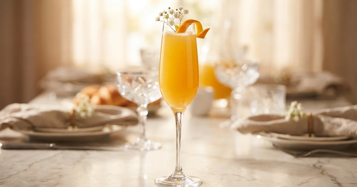 Elegant champagne cocktail with bubbles in sophisticated celebration setting