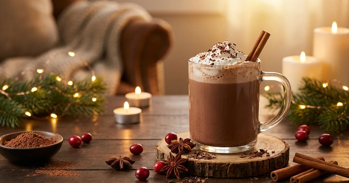 Warm holiday cocktail perfect for winter celebrations