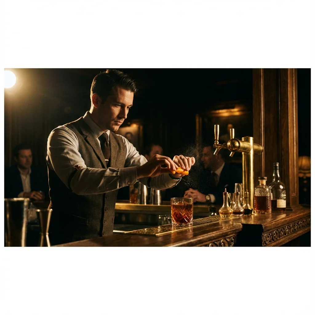 Bartender crafting a cocktail